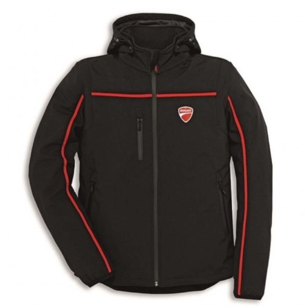 Ducati Women's Black Utility Jacket with Red Accents